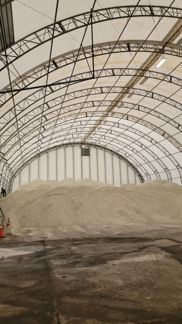 Municipal salt storage dome — Ontario